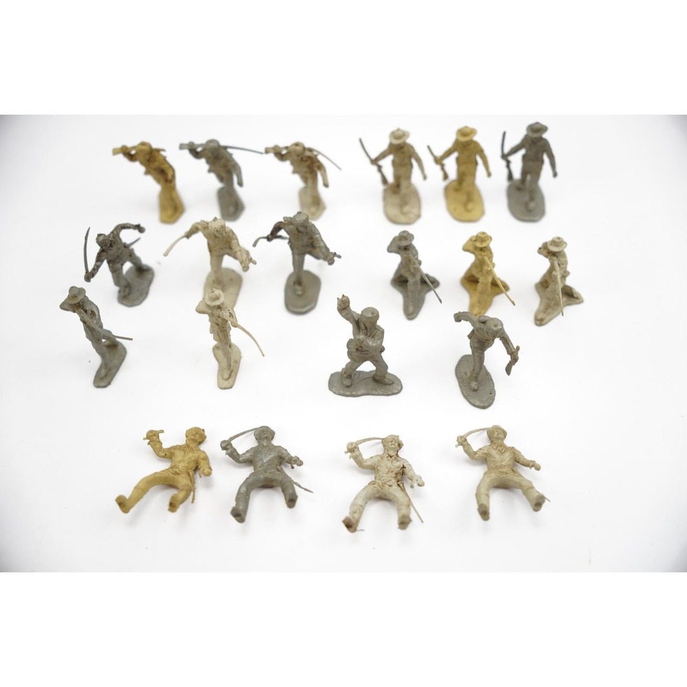 60s/70s Vintage Marx‎ Toy Soldier Boone Crockett Frontiersman 20pc Set FC